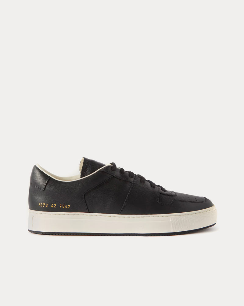 Common Projects Decades Leather Black / White Low Top Sneakers - 1