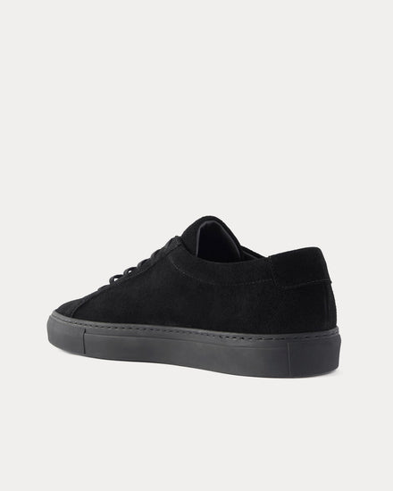 Common Projects Original Achilles Waxed-Suede Black Low Top Sneakers - 2
