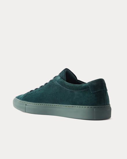 Common Projects Original Achilles Waxed-Suede Green Low Top Sneakers - 2