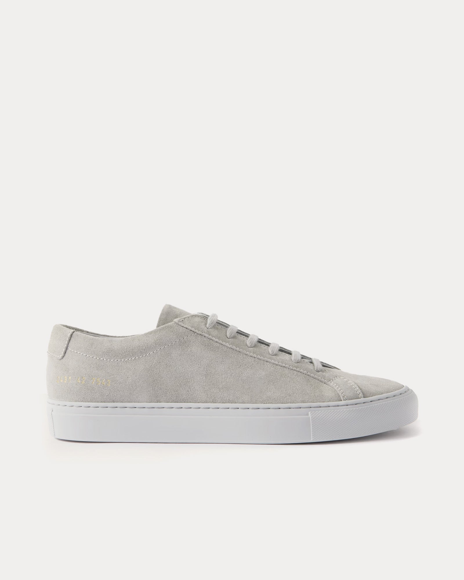 Common Projects Men's Achilles Suede Grey Low Top Sneakers
