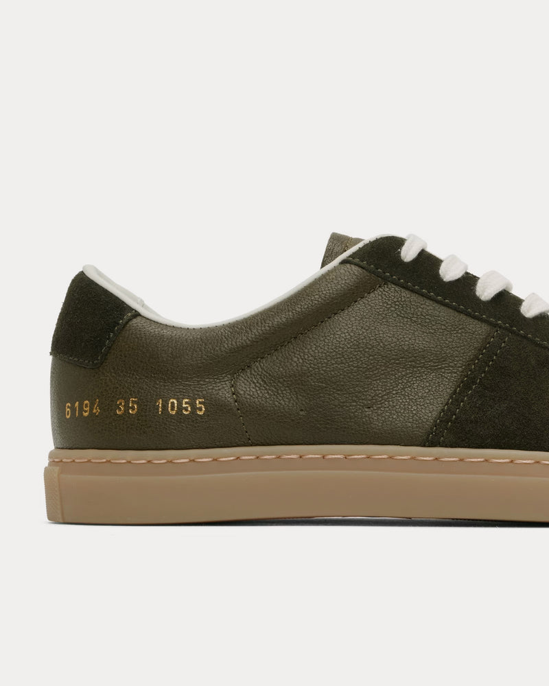 Common Projects BBall Duo Slim Leather & Suede Forrest Green Low Top Sneakers - 5