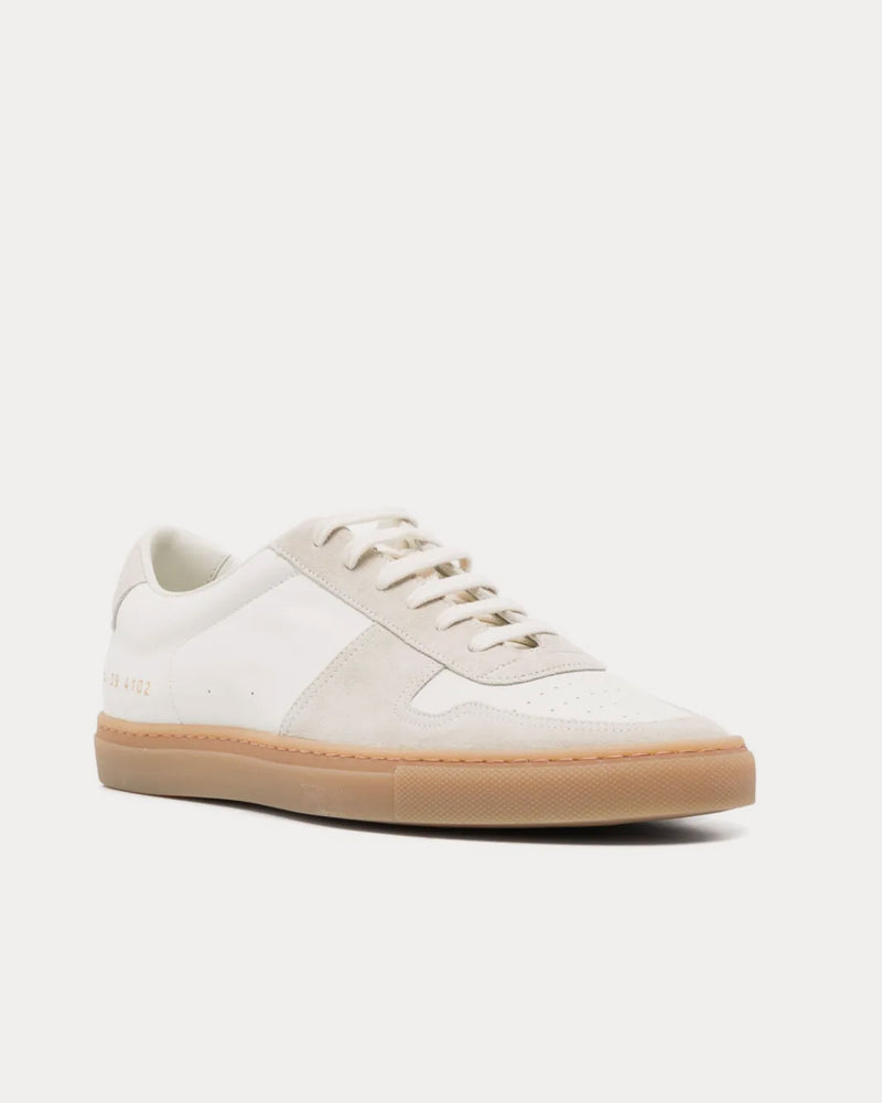 Common Projects BBall Duo Slim Leather & Suede White Low Top Sneakers - 3