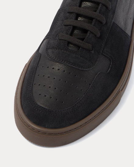 Common Projects BBall Duo Leather & Suede Black Low Top Sneakers - 6