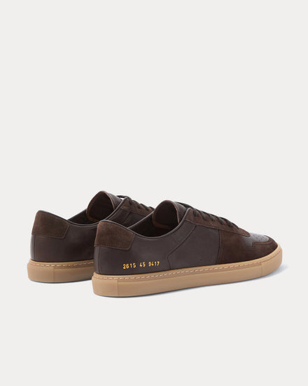 Common Projects BBall Duo Leather & Suede Dark Brown Low Top Sneakers - 4