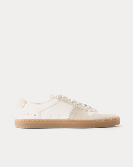 Common Projects BBall Duo Leather & Suede White Low Top Sneakers - 1