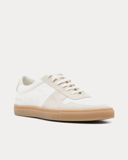 Common Projects BBall Duo Leather & Suede White Low Top Sneakers - 3