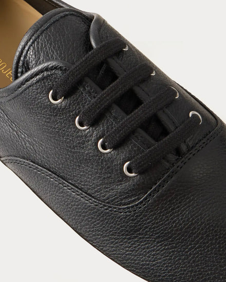 Common Projects Deck Leather Black Low Top Sneakers - 4