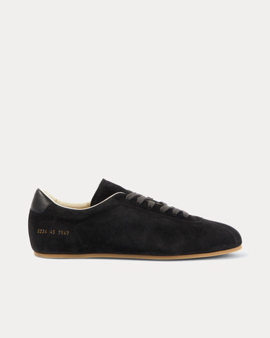 Common Projects Driving Leather & Suede Black Low Top Sneakers