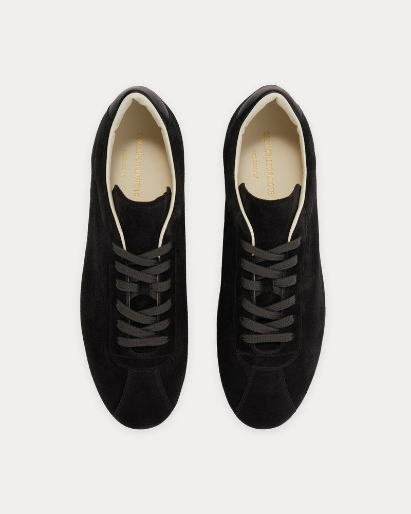 Common Projects Driving Leather & Suede Black Low Top Sneakers - 2