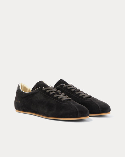 Common Projects Driving Leather & Suede Black Low Top Sneakers - 3