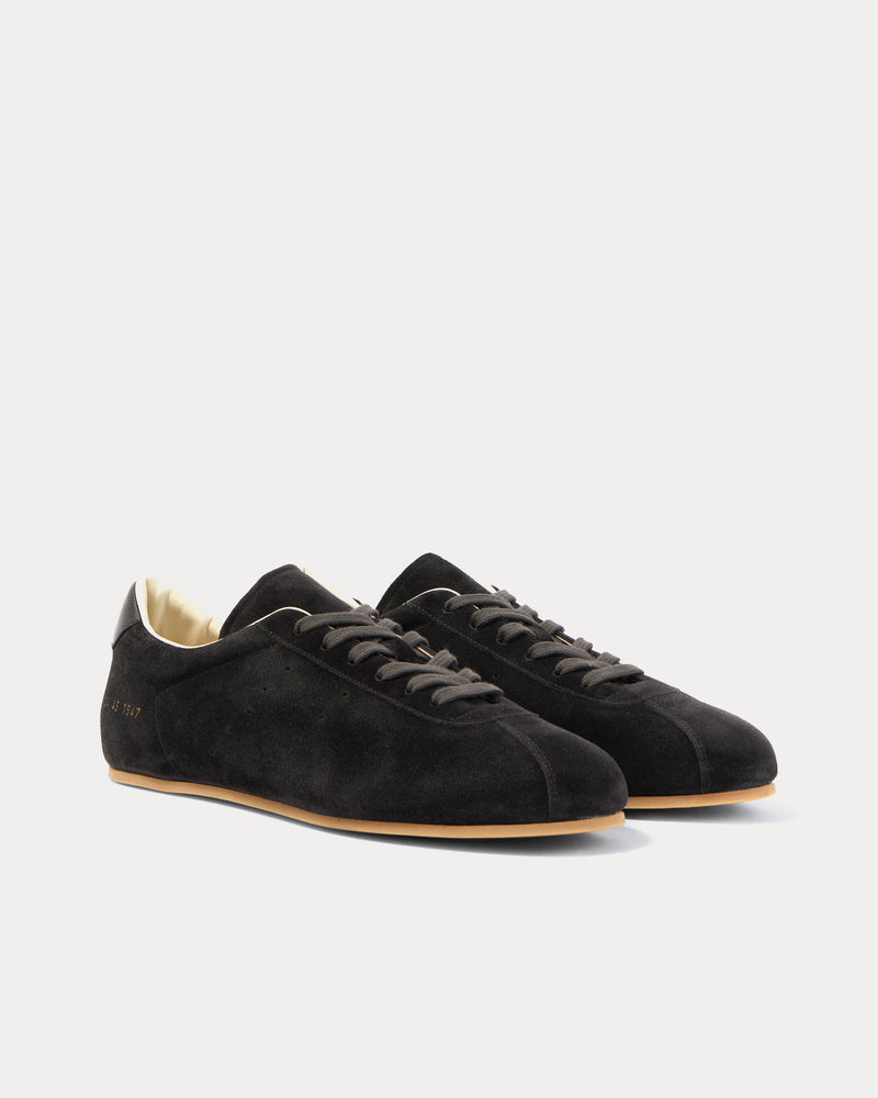 Common Projects Driving Leather & Suede Black Low Top Sneakers - 3