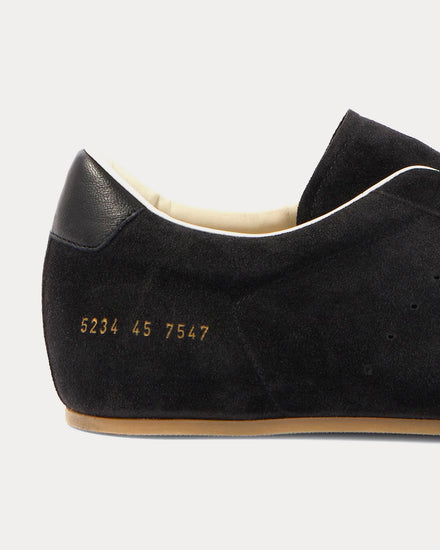Common Projects Driving Leather & Suede Black Low Top Sneakers - 4
