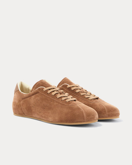 Common Projects Driving Leather & Suede Brown Low Top Sneakers - 3