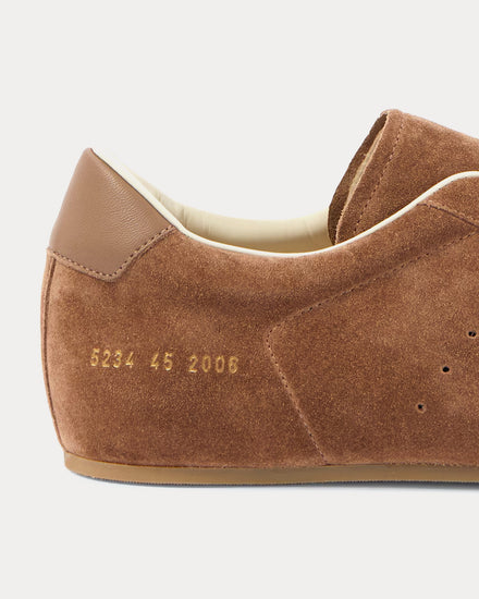 Common Projects Driving Leather & Suede Brown Low Top Sneakers - 4