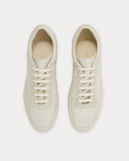 Common Projects Driving Leather & Suede White Low Top Sneakers - 2
