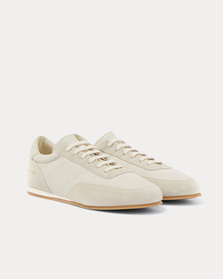 Common Projects Driving Leather & Suede White Low Top Sneakers - 3