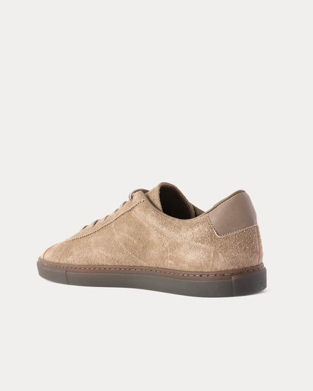 Common Projects Field Trainer Brushed-Suede Brown Low Top Sneakers - 2