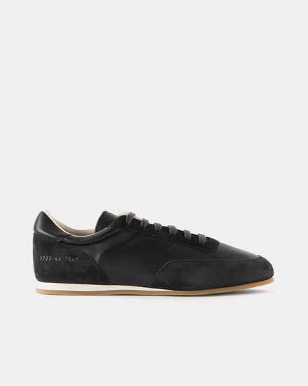 Common Projects Minimal Runner Leather & Suede Black Low Top Sneakers - 1