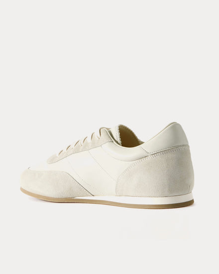 Common Projects Minimal Runner Leather & Suede White Low Top Sneakers - 2