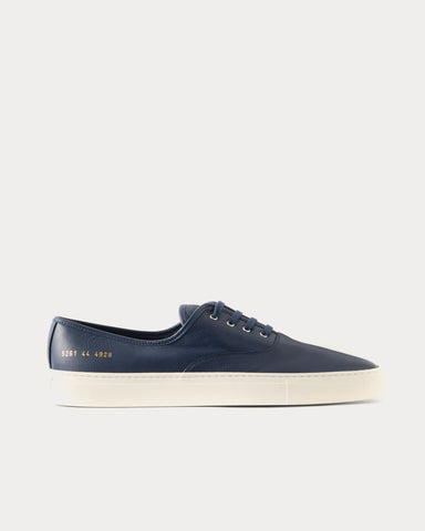 Common Projects Deck Leather Navy Low Top Sneakers