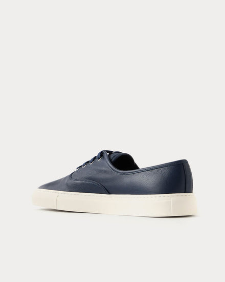Common Projects Deck Leather Navy Low Top Sneakers - 2