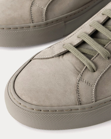 Common Projects Original Achilles Nubuck Beige Low Top Sneakers - 3