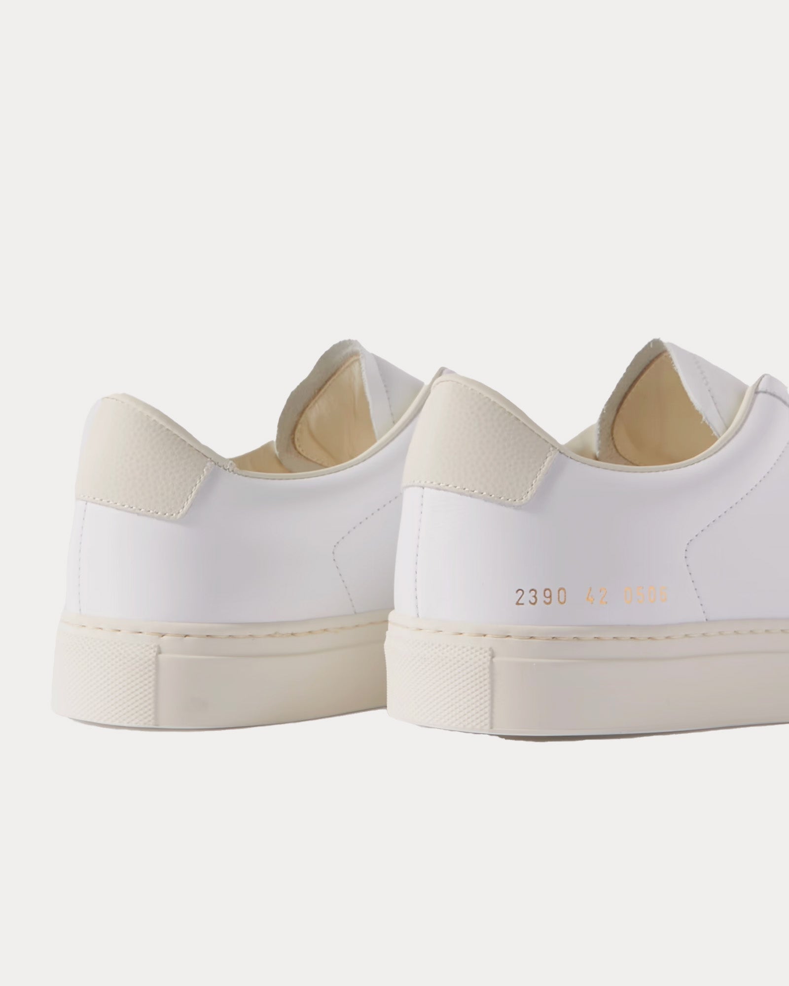 Common Projects - Retro Leather White Low Top Sneakers