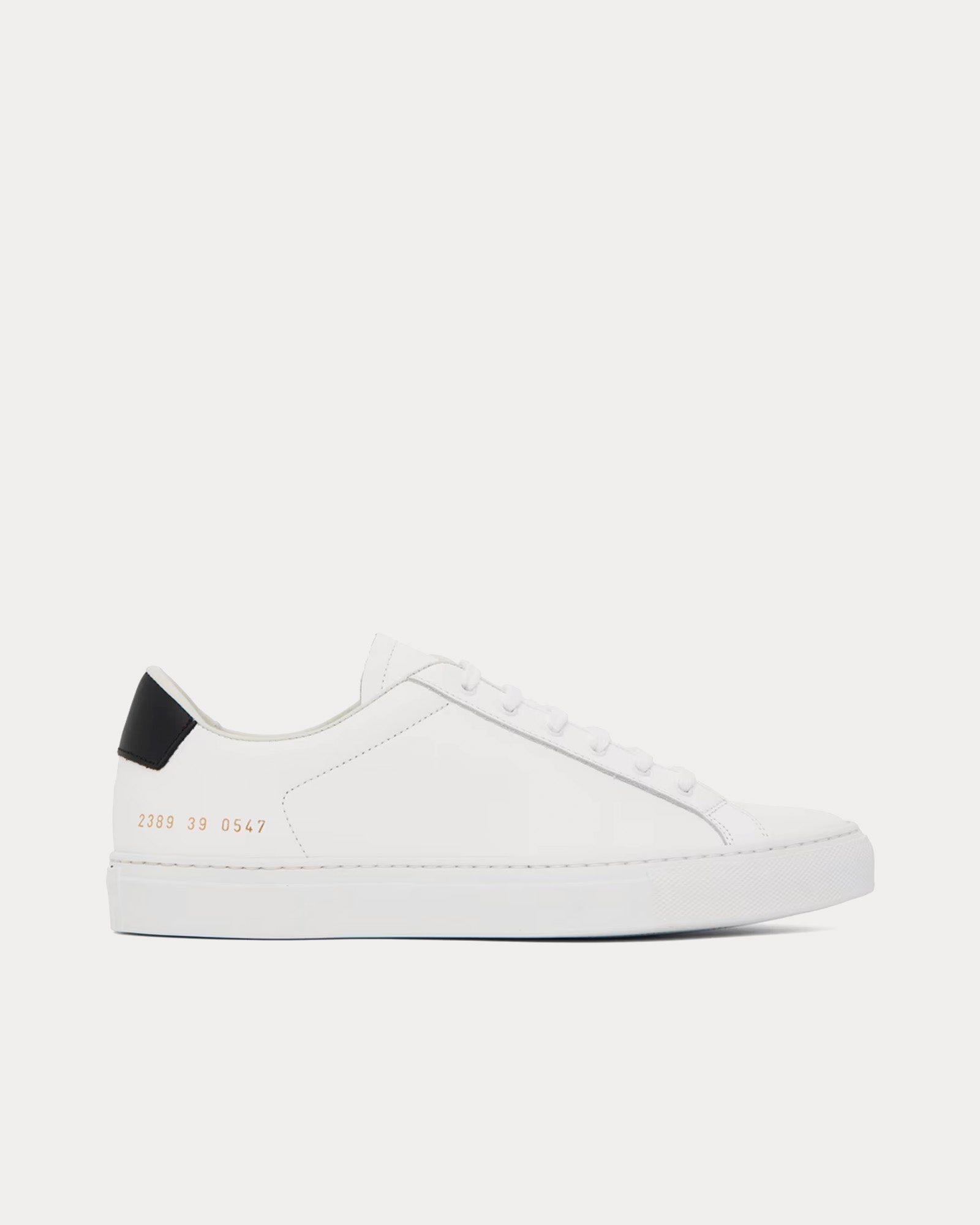Common Projects - Retro Leather White / Black Low Top Sneakers