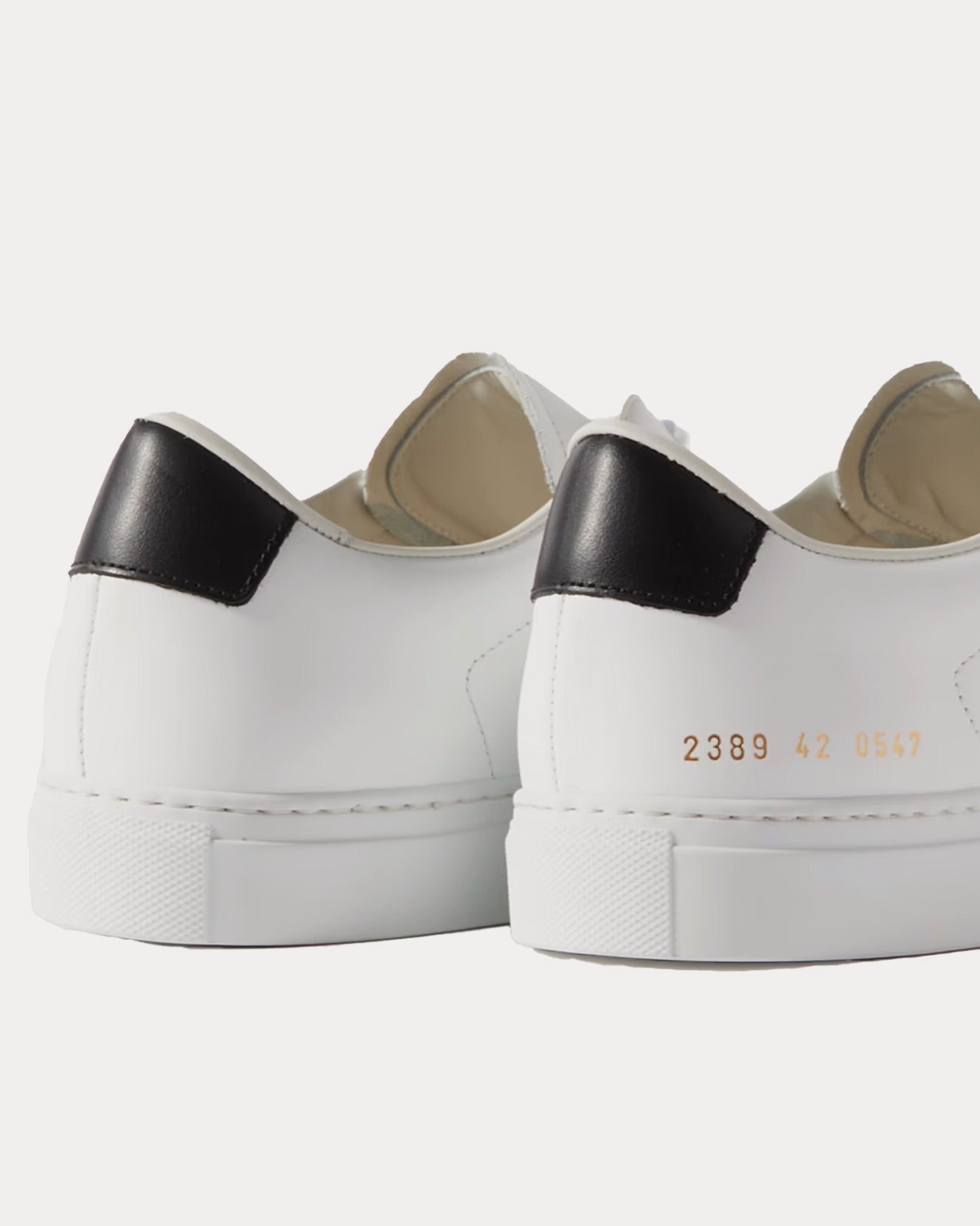 Common Projects - Retro Leather White / Black Low Top Sneakers