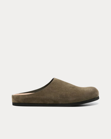 Common Projects Suede Army Green Clogs