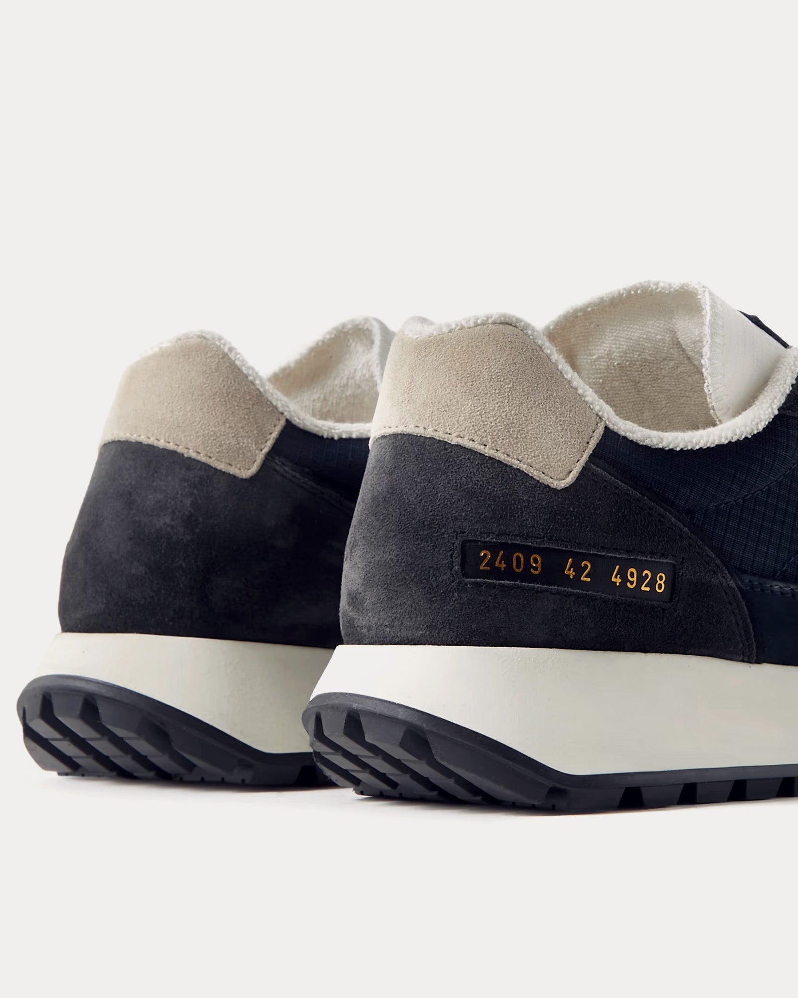 Common Projects - Track Classic Leather & Suede-Trimmed Ripstop Navy Low Top Sneakers