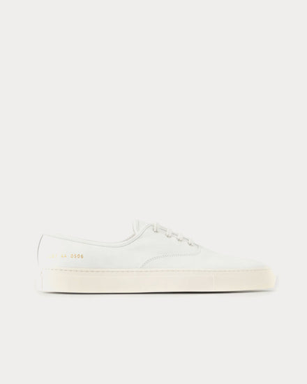 Common Projects Deck Leather White Low Top Sneakers - 1