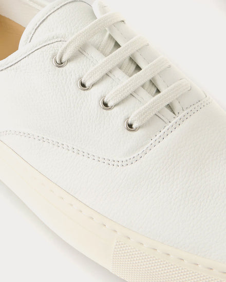Common Projects Deck Leather White Low Top Sneakers - 4