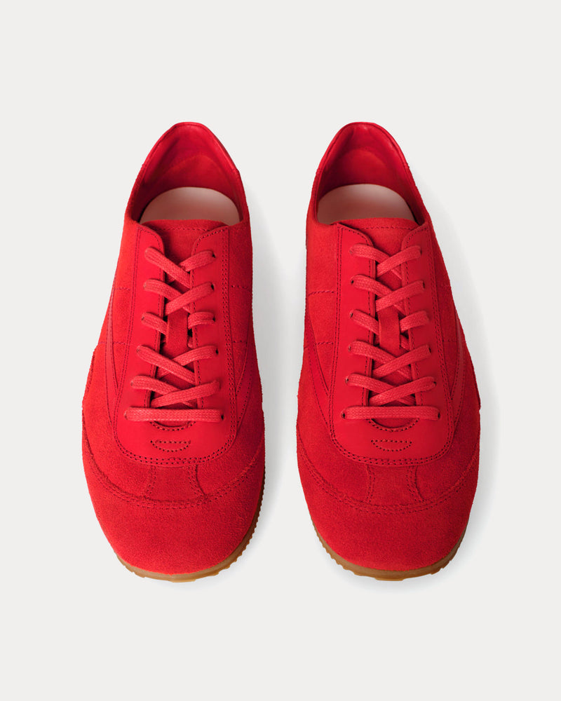 COS Minimal Suede Crimson Low Top Sneakers - 2