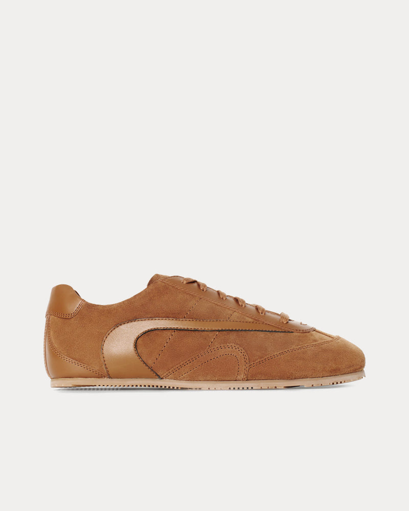 COS Minimal Suede Cognac Low Top Sneakers - 1