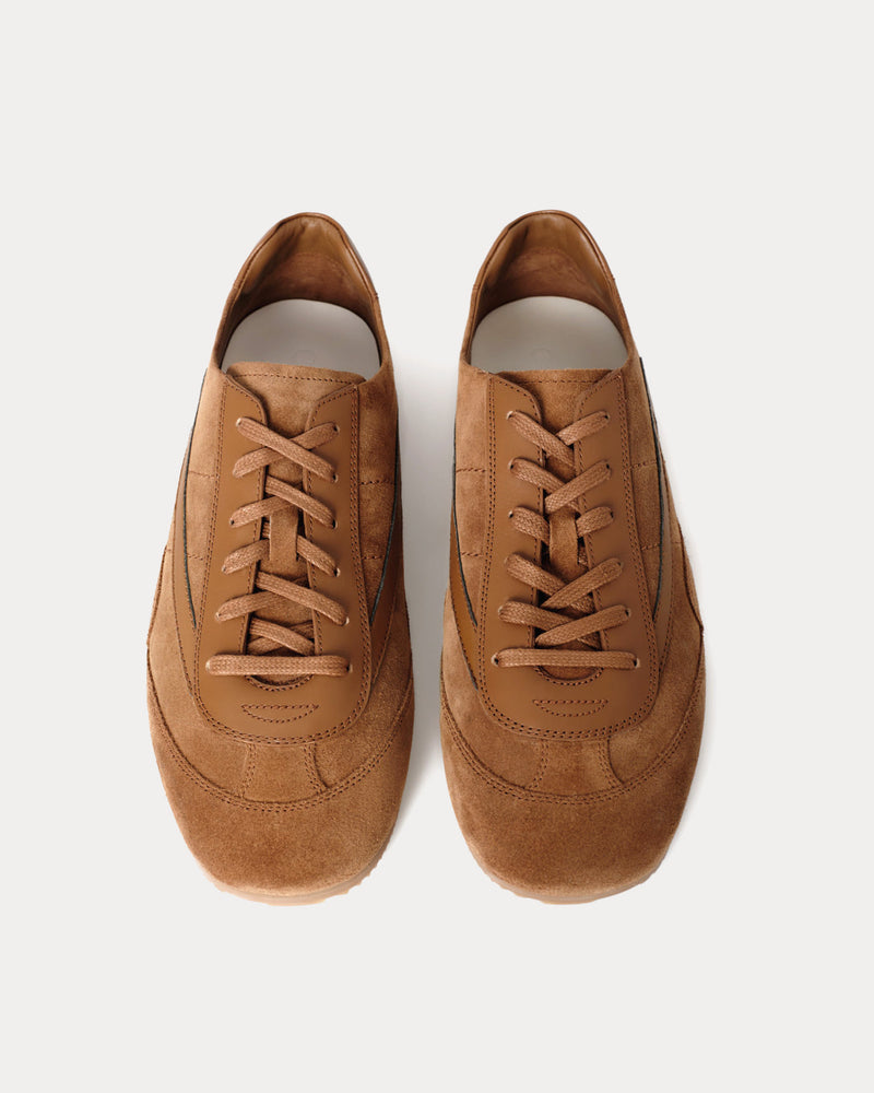 COS Minimal Suede Cognac Low Top Sneakers - 2