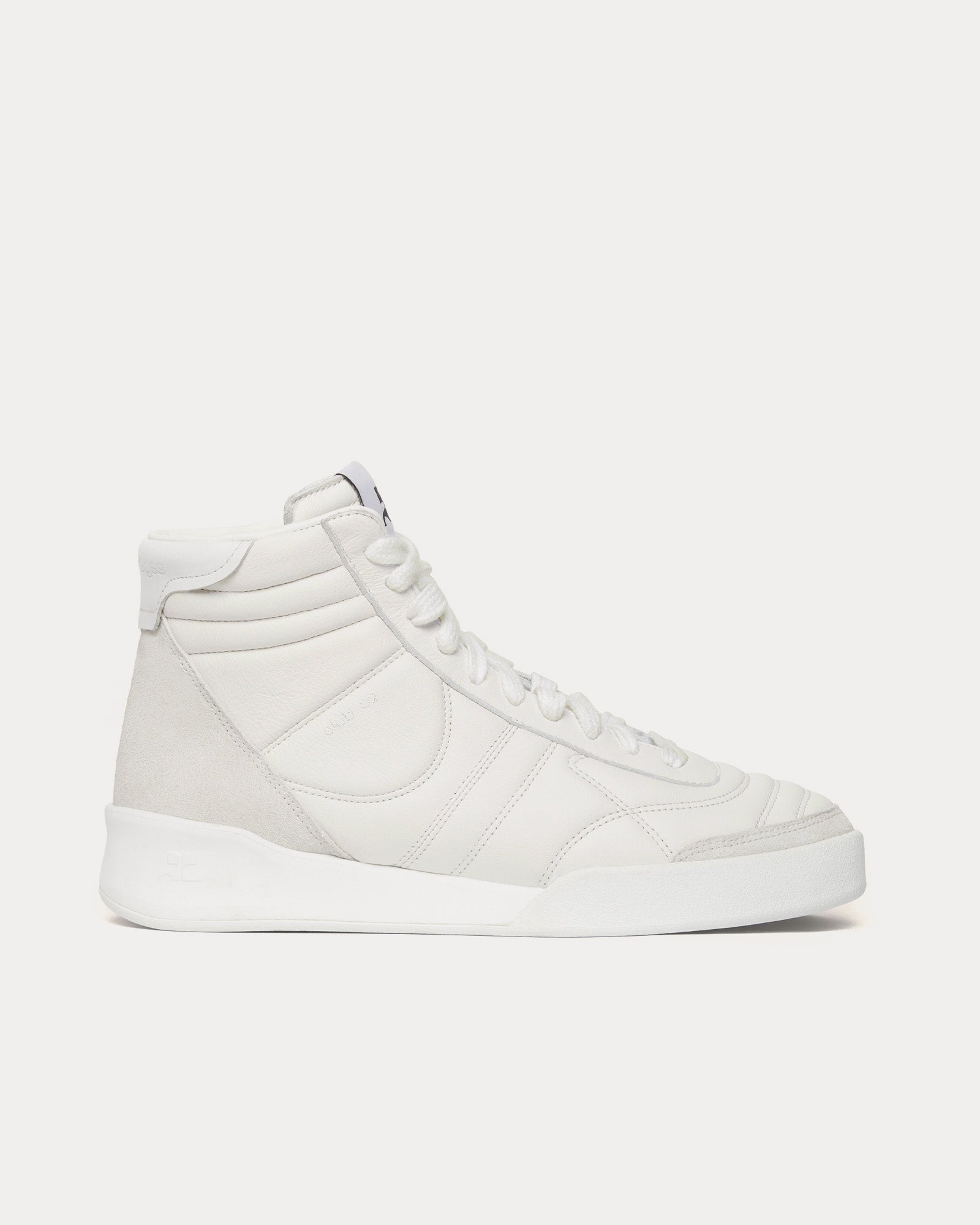 Courrèges - Club 02 Leather Heritage White Mid Top Sneakers