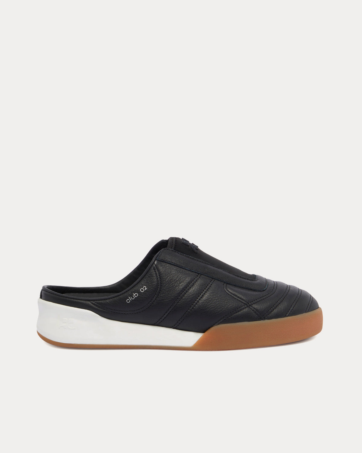 Courrèges - Mules Club 02 Leather Black Slip On Sneakers