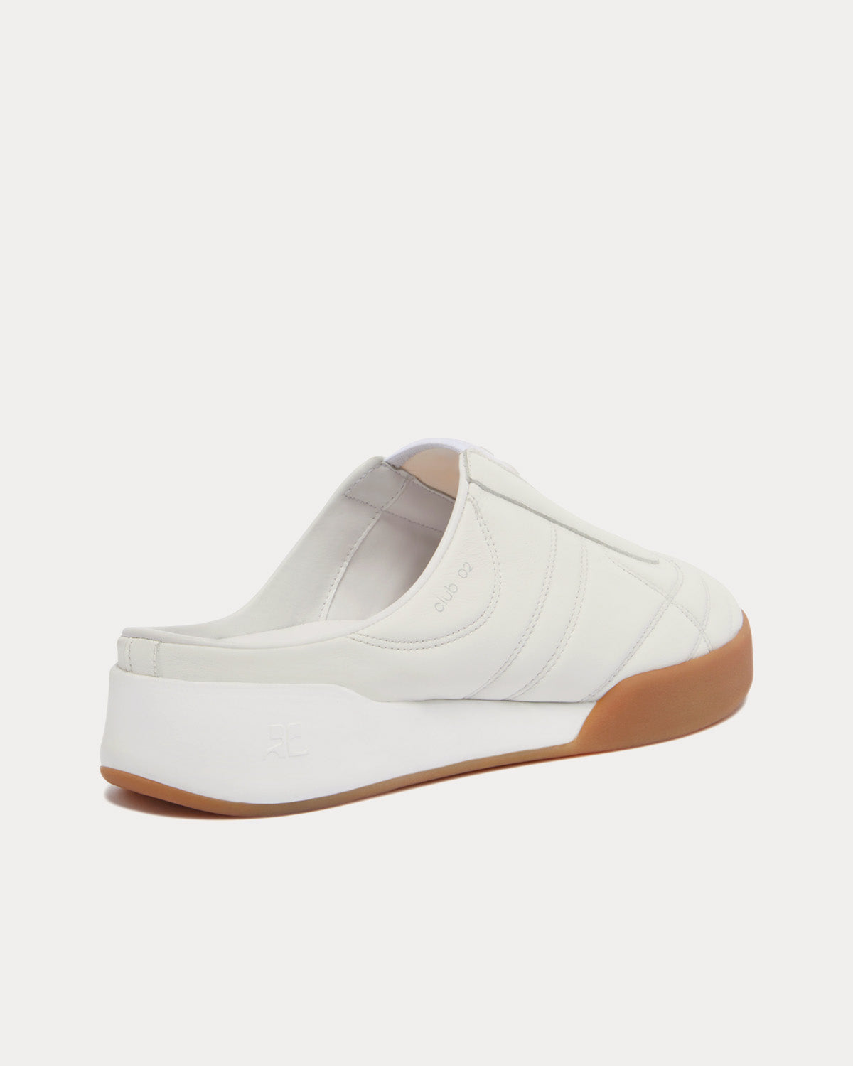 Courrèges - Mules Club 02 Leather White Slip On Sneakers