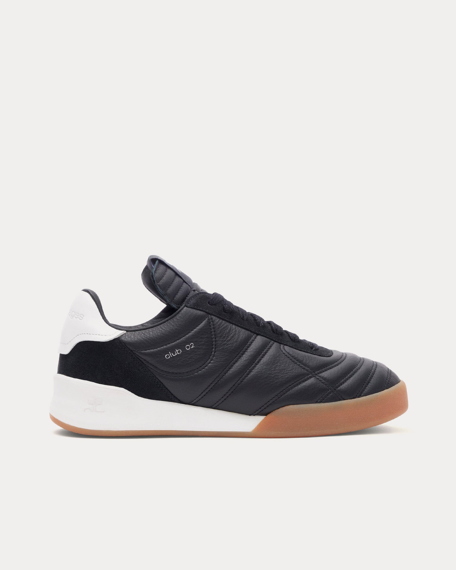 Courrèges - Club 02 Leather Black Low Top Sneakers