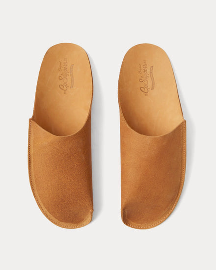 CP Slippers Minimalist Leather Tan Slippers - 2