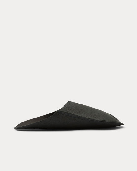 CP Slippers Minimalist Leather Black Slippers - 1