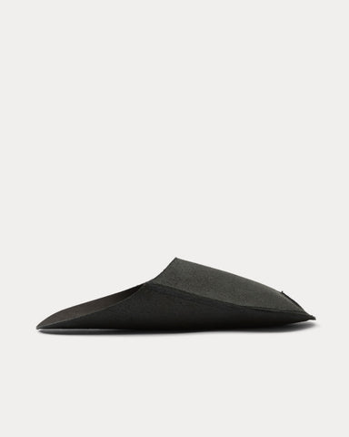 CP Slippers Minimalist Leather Black Slippers