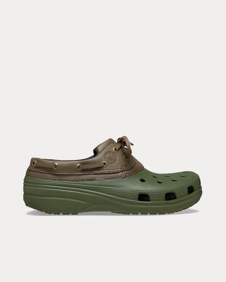 Crocs Islander Pitcrew Khaki Green Clogs - 1