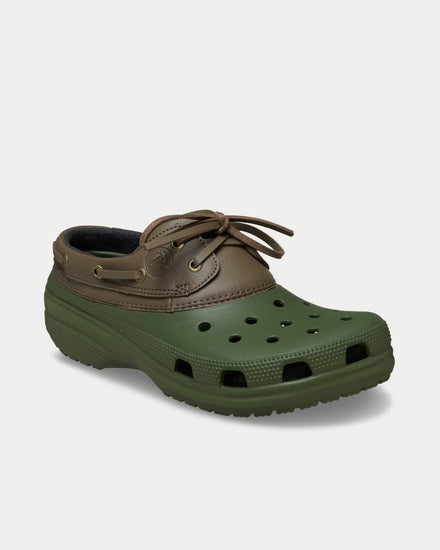 Crocs Islander Pitcrew Khaki Green Clogs - 3