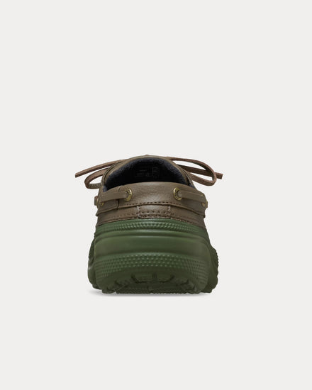 Crocs Islander Pitcrew Khaki Green Clogs - 4