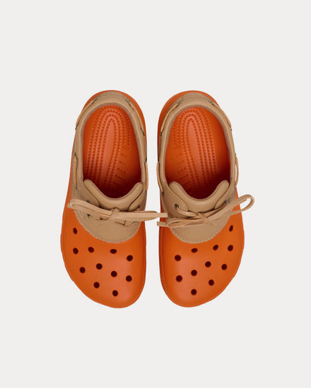 Crocs Islander Pitcrew Beige / Orange Clogs - 2