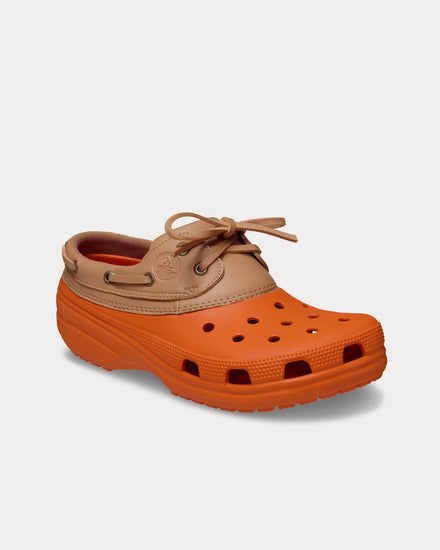 Crocs Islander Pitcrew Beige / Orange Clogs - 3