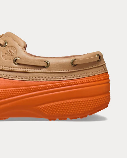 Crocs Islander Pitcrew Beige / Orange Clogs - 5