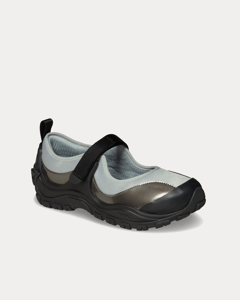 Crocs Terre Ballet Core Black / Silver Metallic Slip On Sneakers - 3